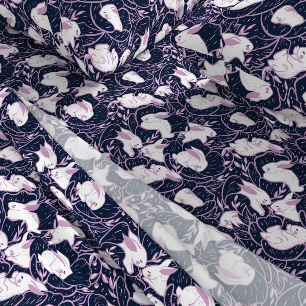 Where The Bunnies Sleep Full Sheet Set - White alternate view