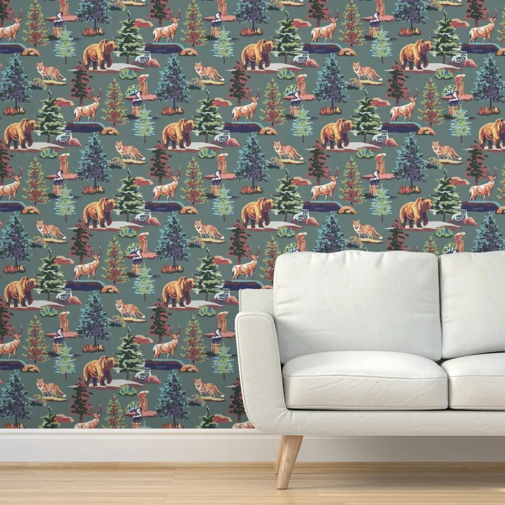 Where The Wild Things Are Peel and Stick Wallpaper - Green product
