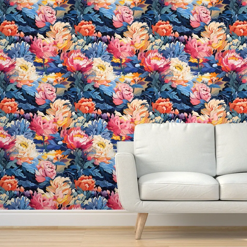 Whimsical Floral Peel and Stick Wallpaper - Pink product