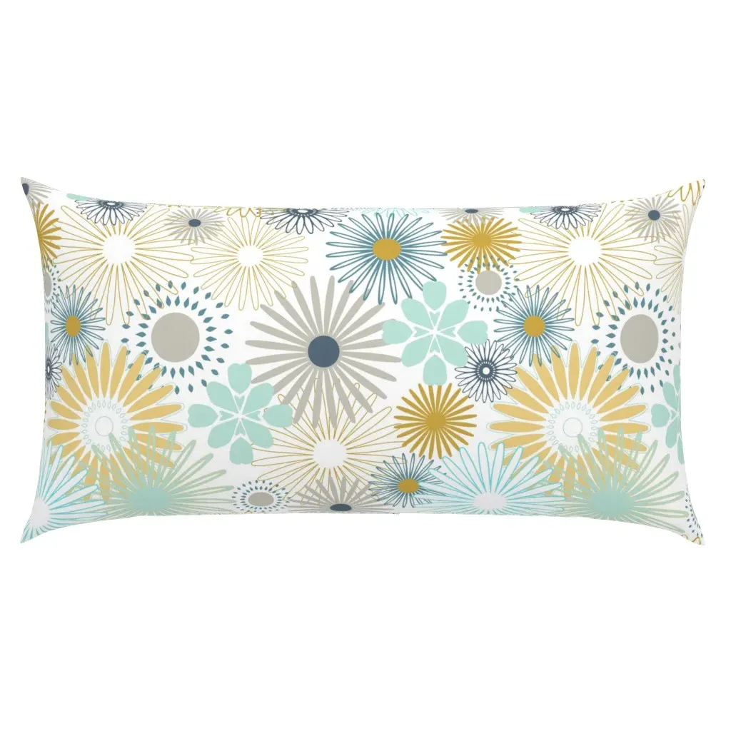 Whimsical Florets King Pillow Sham - Pale Yellow product