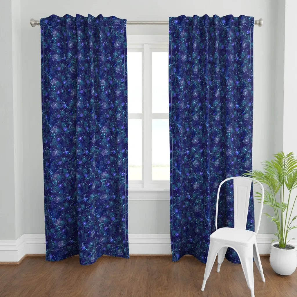 Whimsical Midnight Curtain Panel - Dark Blue product