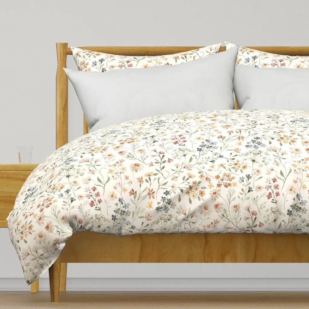 Whimsical Wildflowers Light On Duvet Cover - Beige product