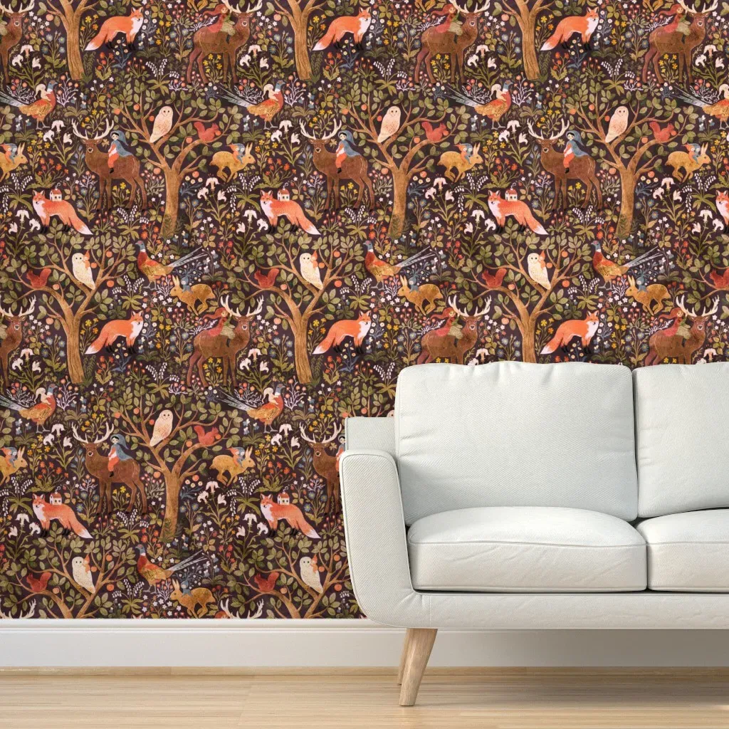 Whimsicaltapestry Peel and Stick Wallpaper - Brown product
