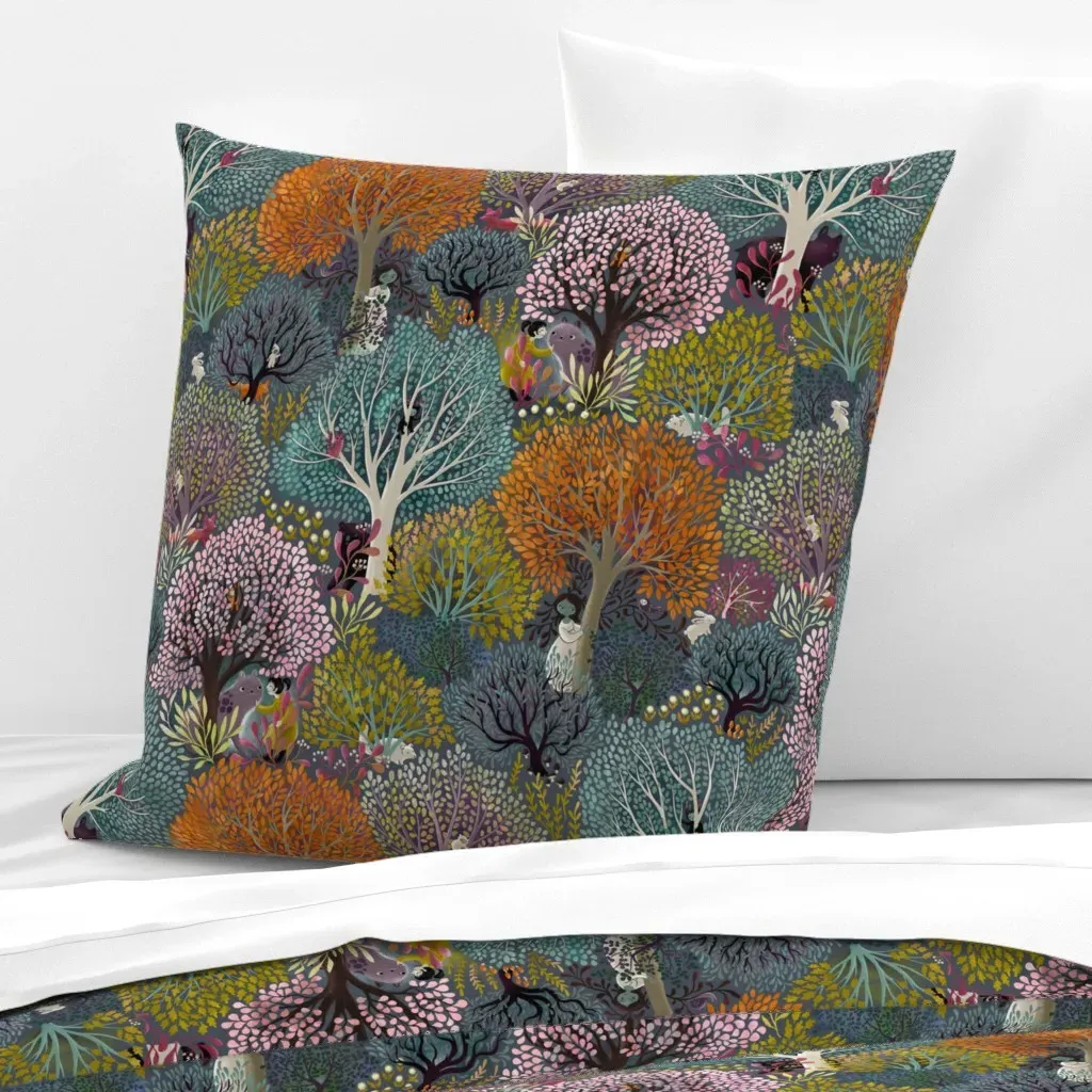 Whimsicalwallpaper Euro Pillow Sham - Grey-Blue product