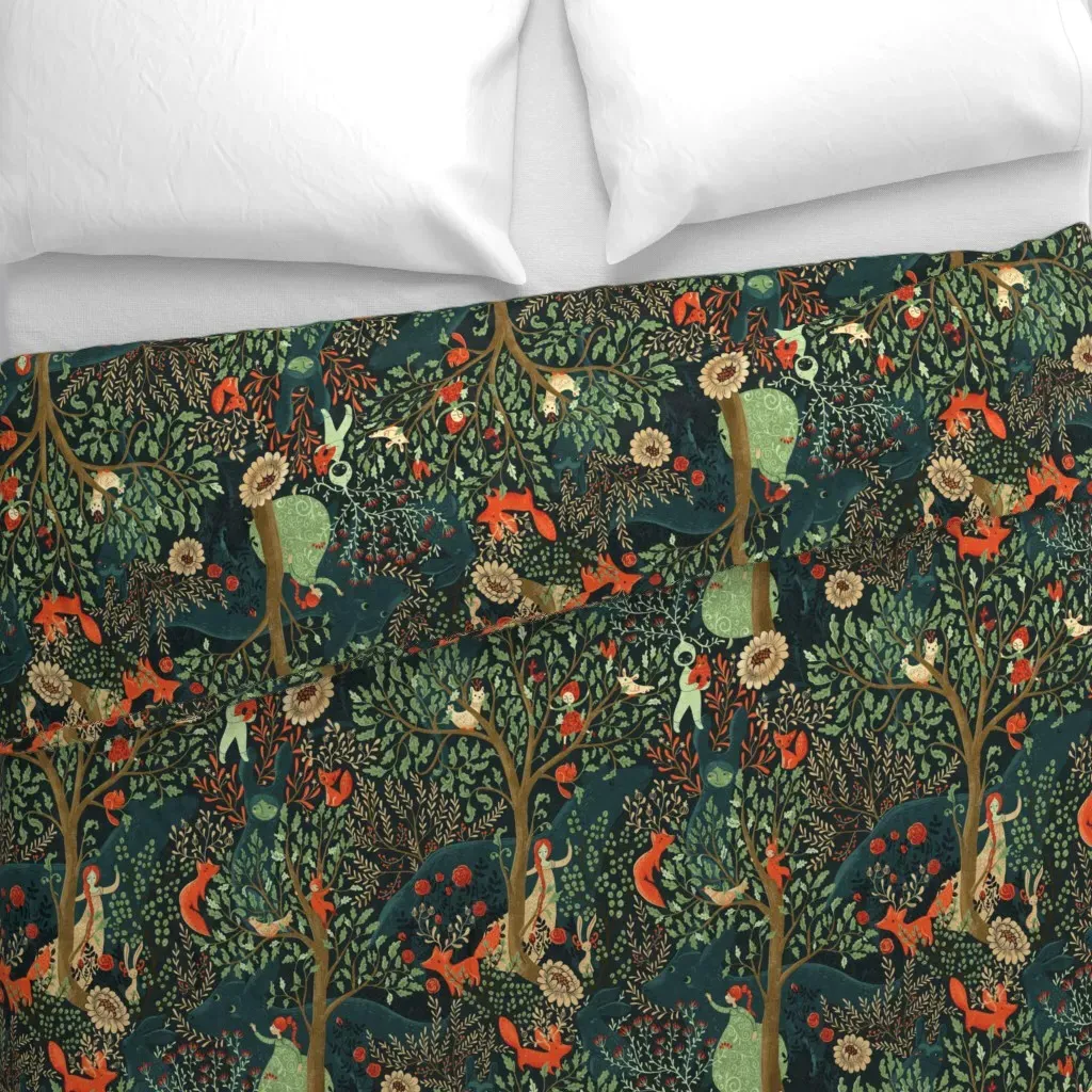 Whimsicalwonderland Duvet Cover - Dark Teal alternate view