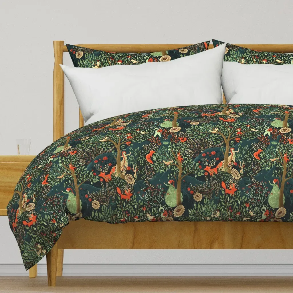 Whimsicalwonderland Duvet Cover - Dark Teal product