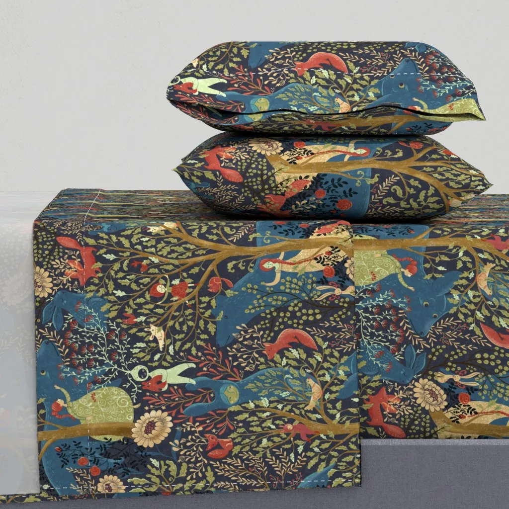Whimsicalwonderland Full Sheet Set - Dark Teal product