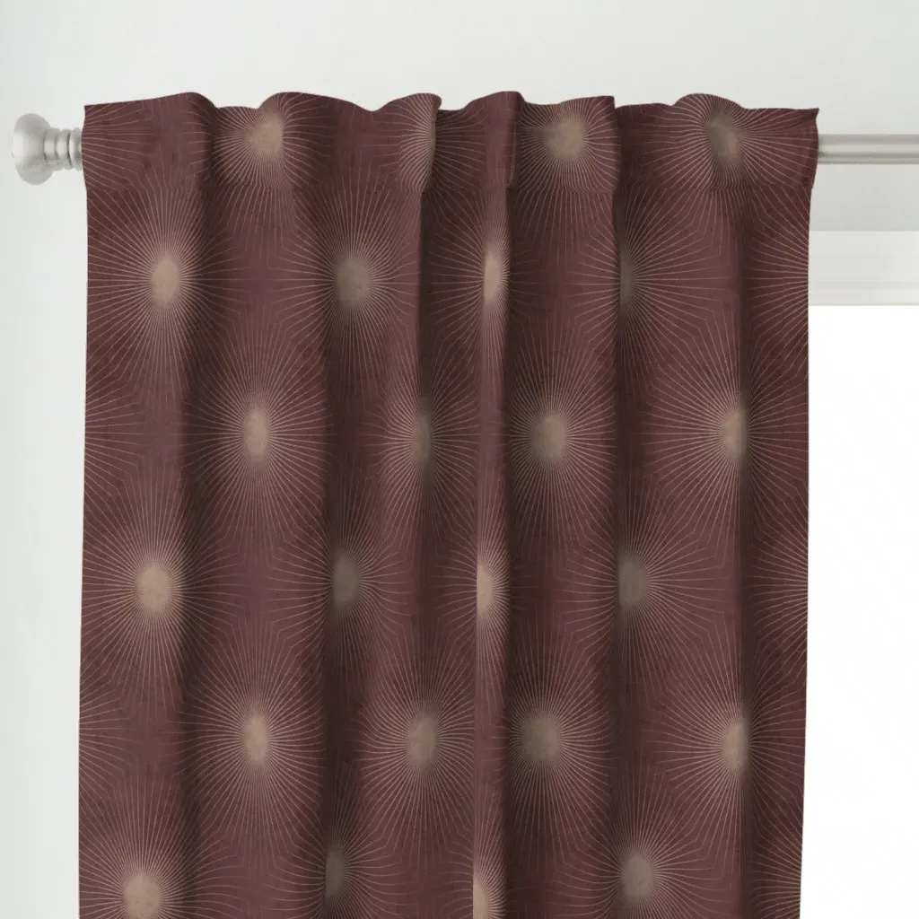 Whimsigothic Claret Curtain Panel - Burgundy alternate view