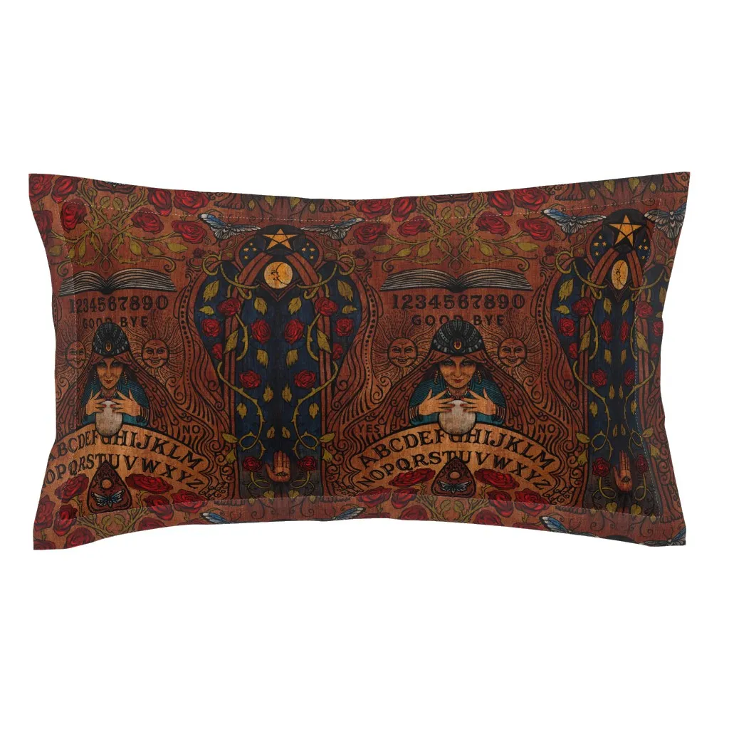 Whimsigothic Fortune Teller King Pillow Sham - Dark Brown product