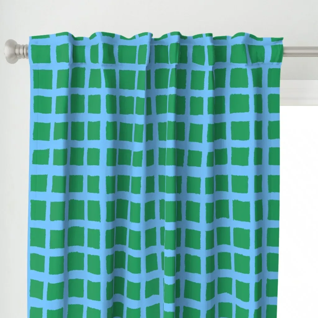 Whimsy Cheeky Square Curtain Panel - Green alternate view