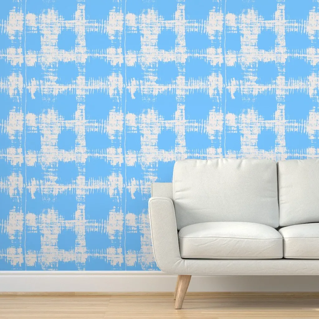 Whimsy Ikat Stripe Peel and Stick Wallpaper - Light Blue product