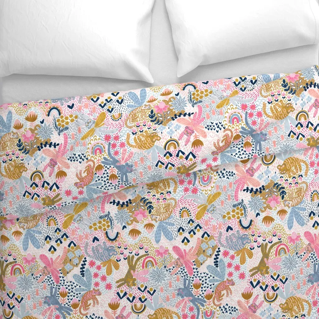 Whimsy Tigerfly Wonderland Duvet Cover - Pink alternate view