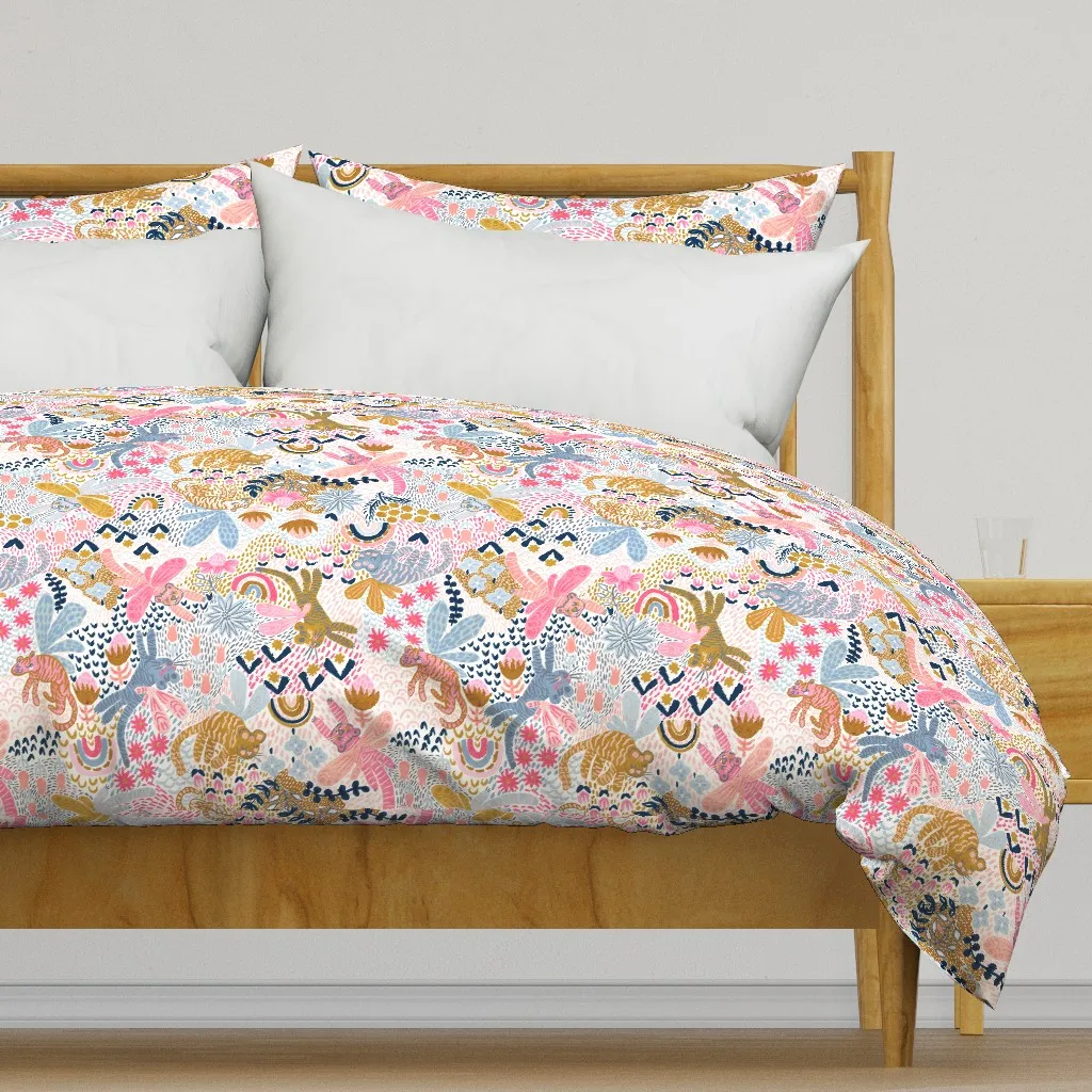 Whimsy Tigerfly Wonderland Duvet Cover - Pink product
