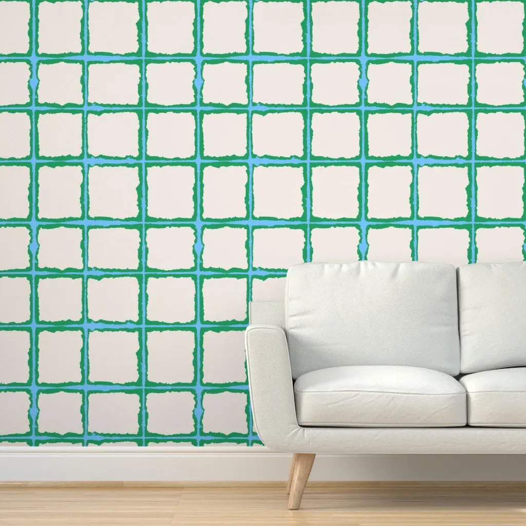 Whimsy Tile Dye Peel and Stick Wallpaper - Green product