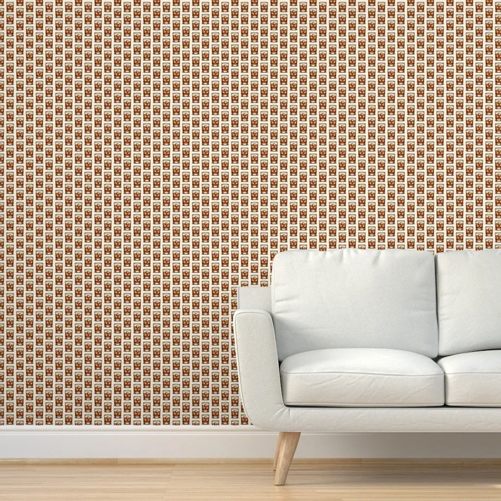 Whiskey On The Rocks Peel and Stick Wallpaper - Ivory product