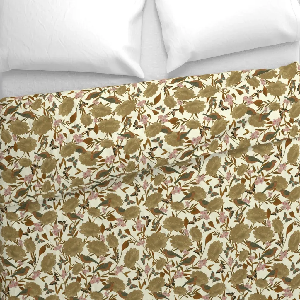 Whispering Garden Duvet Cover - Beige alternate view