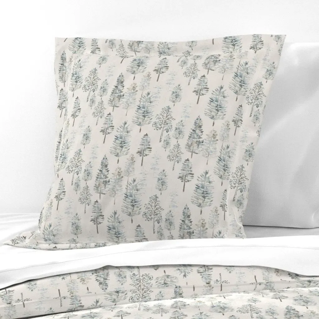 Whispering Pines Euro Pillow Sham - Blue-Gray product