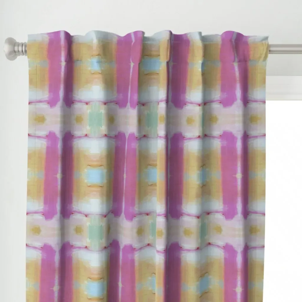 Whispers Of Pink Orange Curtain Panel - Pink alternate view