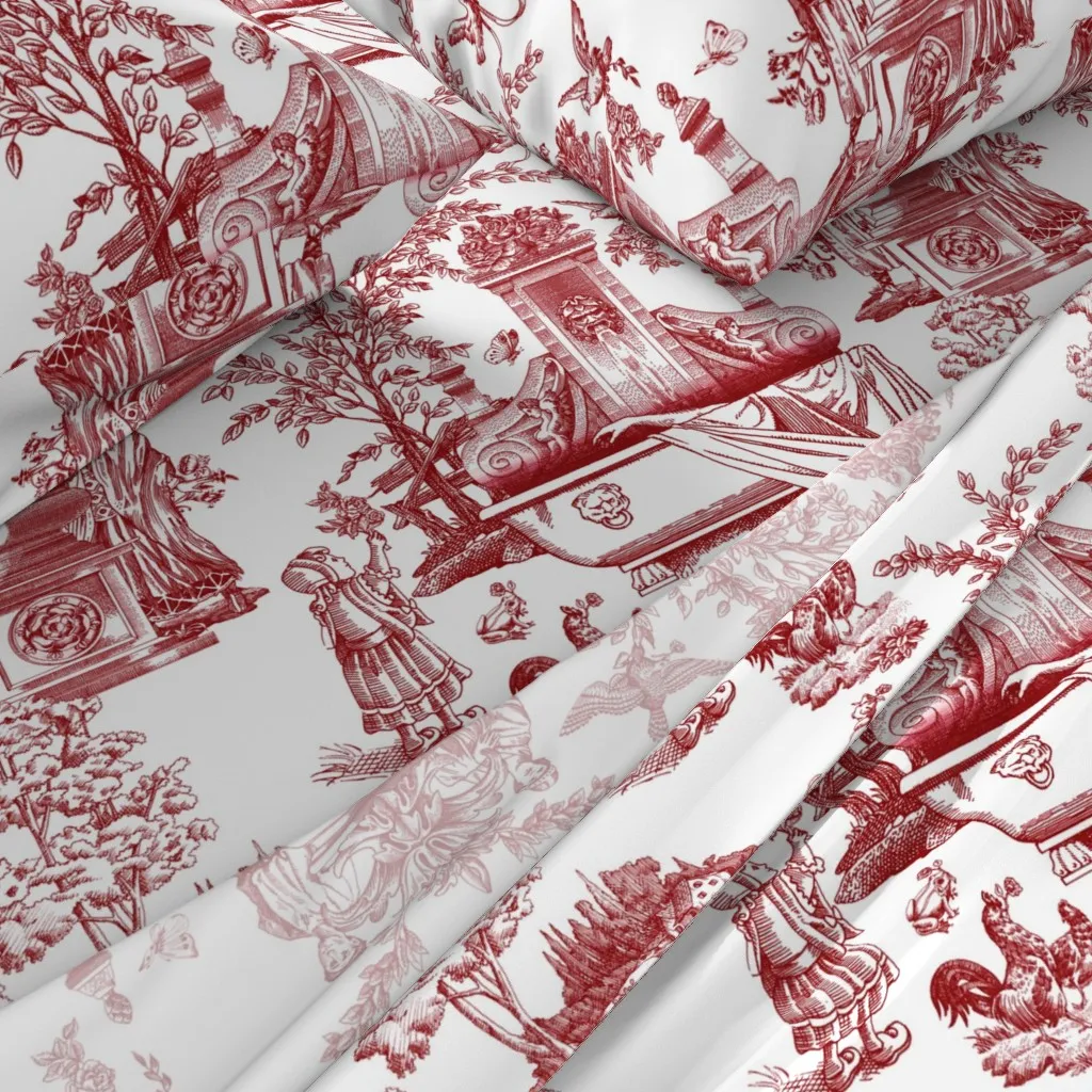 Who Poisoned The Roses Twin Sheet Set - Burgundy alternate view