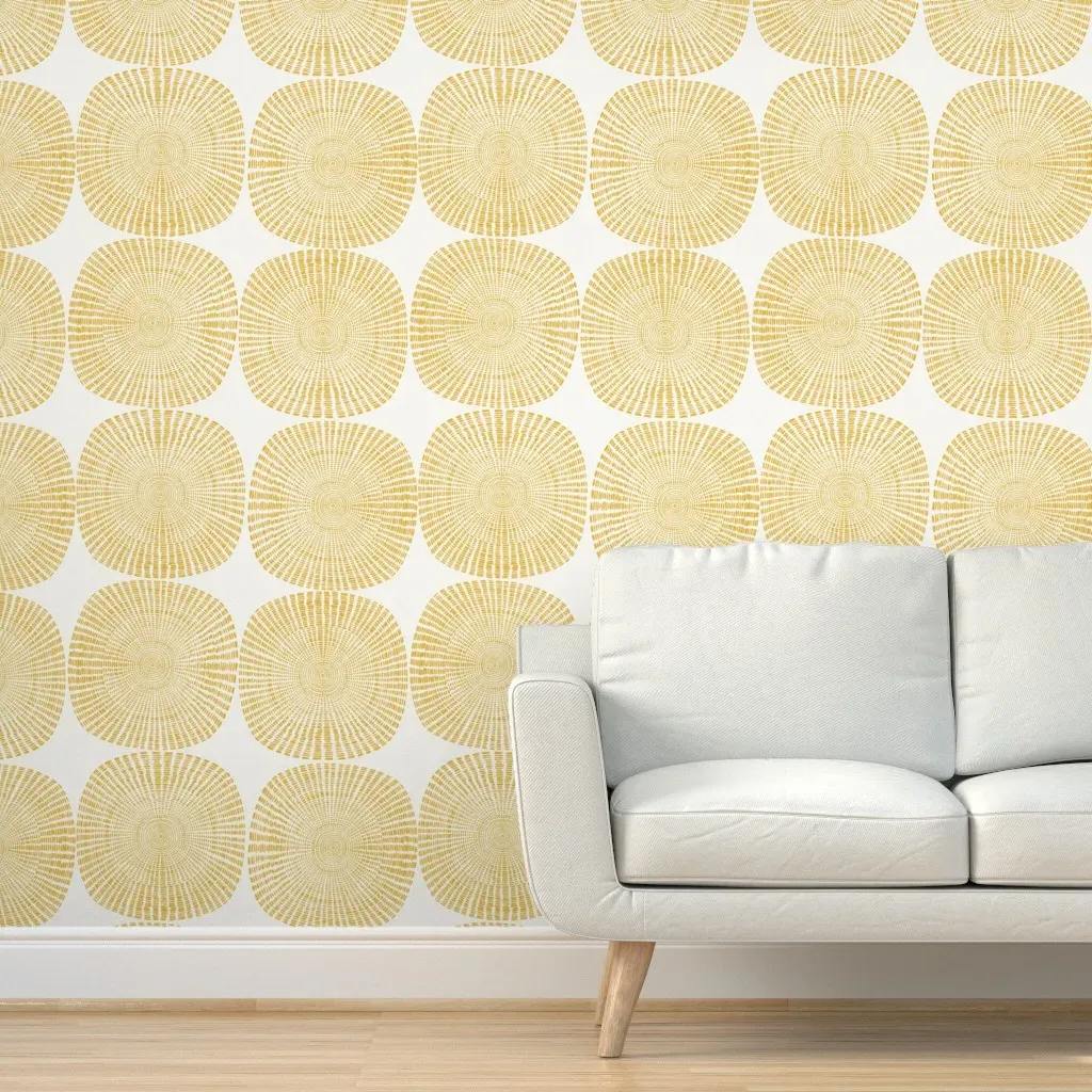 Wholly Plain Peel and Stick Wallpaper - Mustard Yellow product