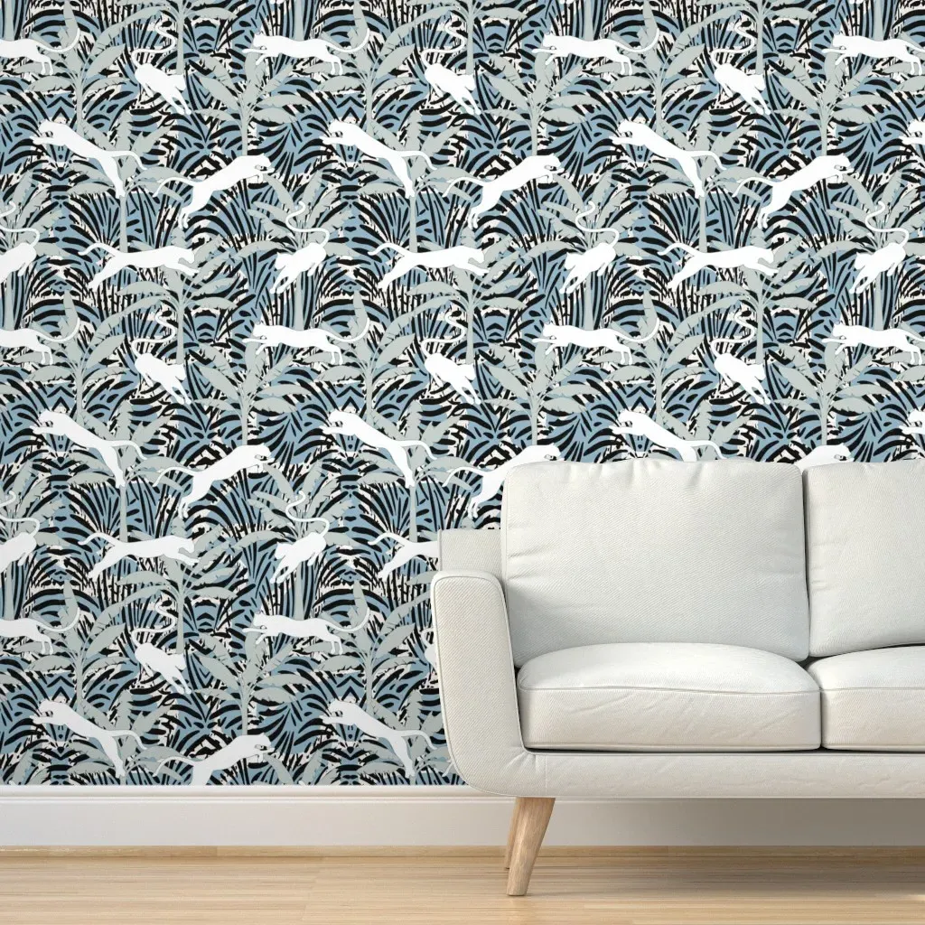 Wild And Exotic No.010 Peel and Stick Wallpaper - Blue product
