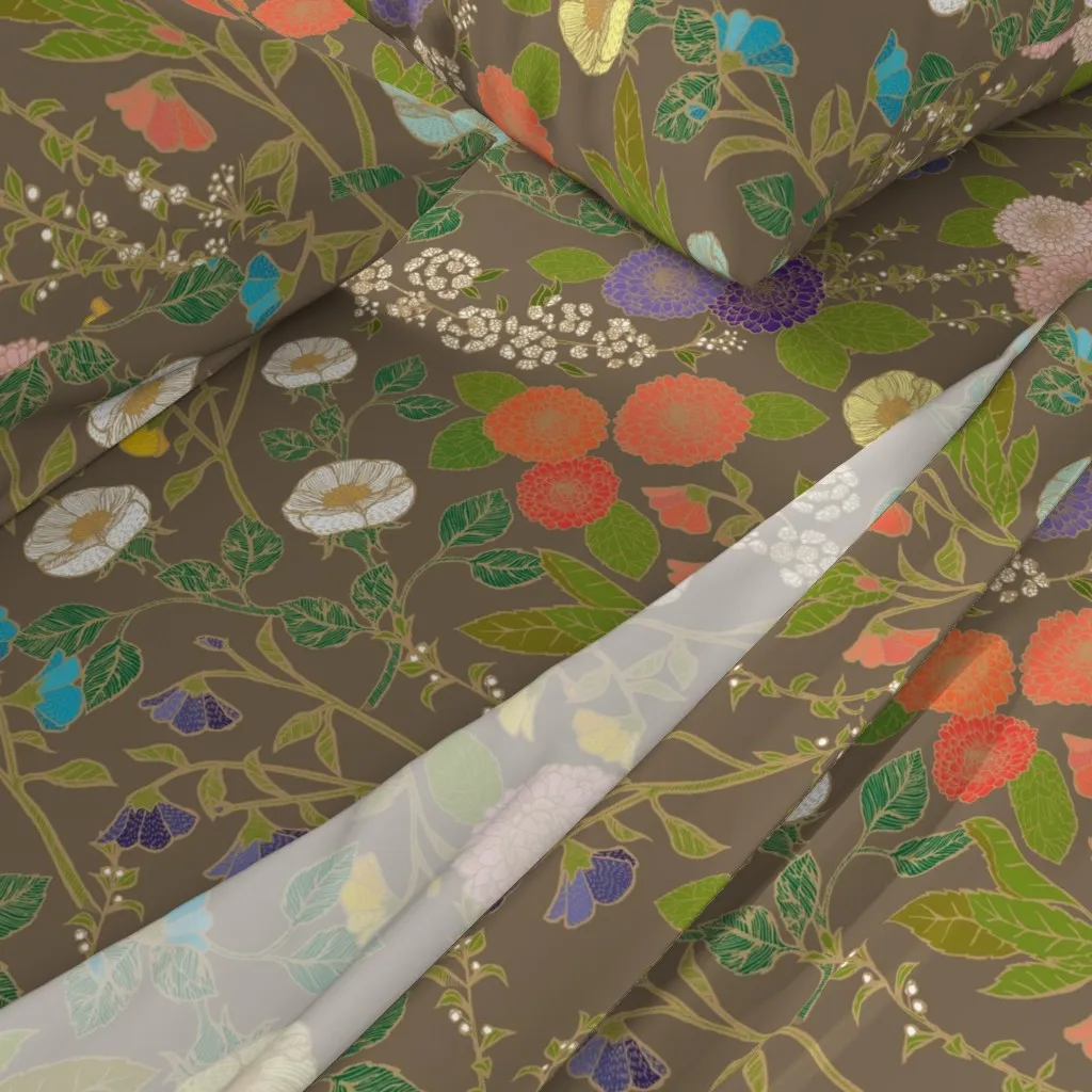 Wild Blooms (2015 Edition) King Sheet Set - Gold alternate view