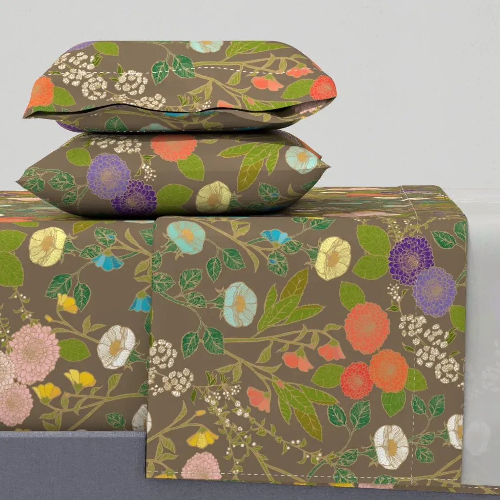 Wild Blooms (2015 Edition) King Sheet Set - Gold product