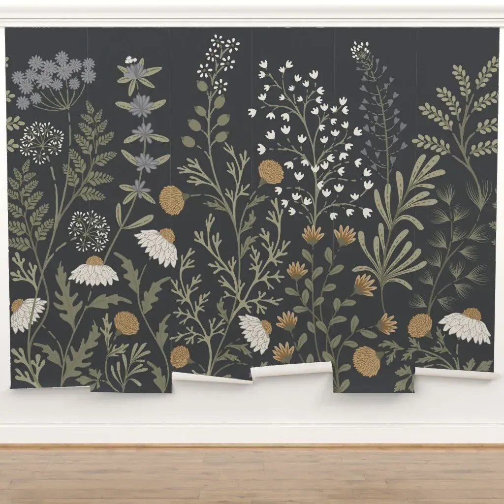 Wild Botanical Garden Night Peel and Stick Wall Mural product