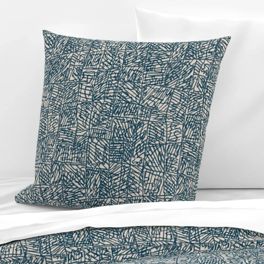 Wild Essence Textured Terrain Riverbed Euro Pillow Sham - Teal product