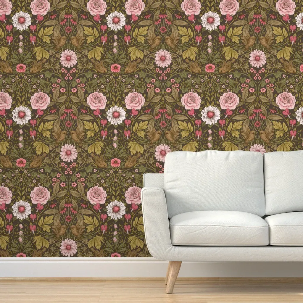 Wild Garden Peel and Stick Wallpaper - Pink product