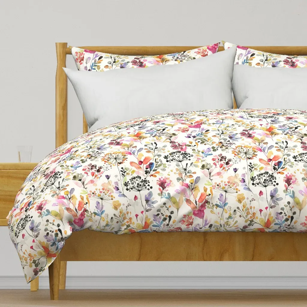 Wild Grasses Artistic Duvet Cover - Pink product