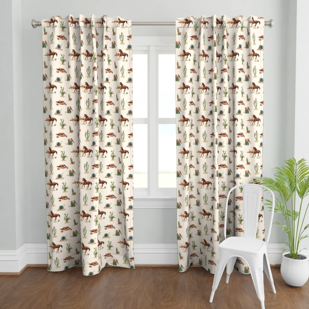 Wild Horses Curtain Panel - Brown product