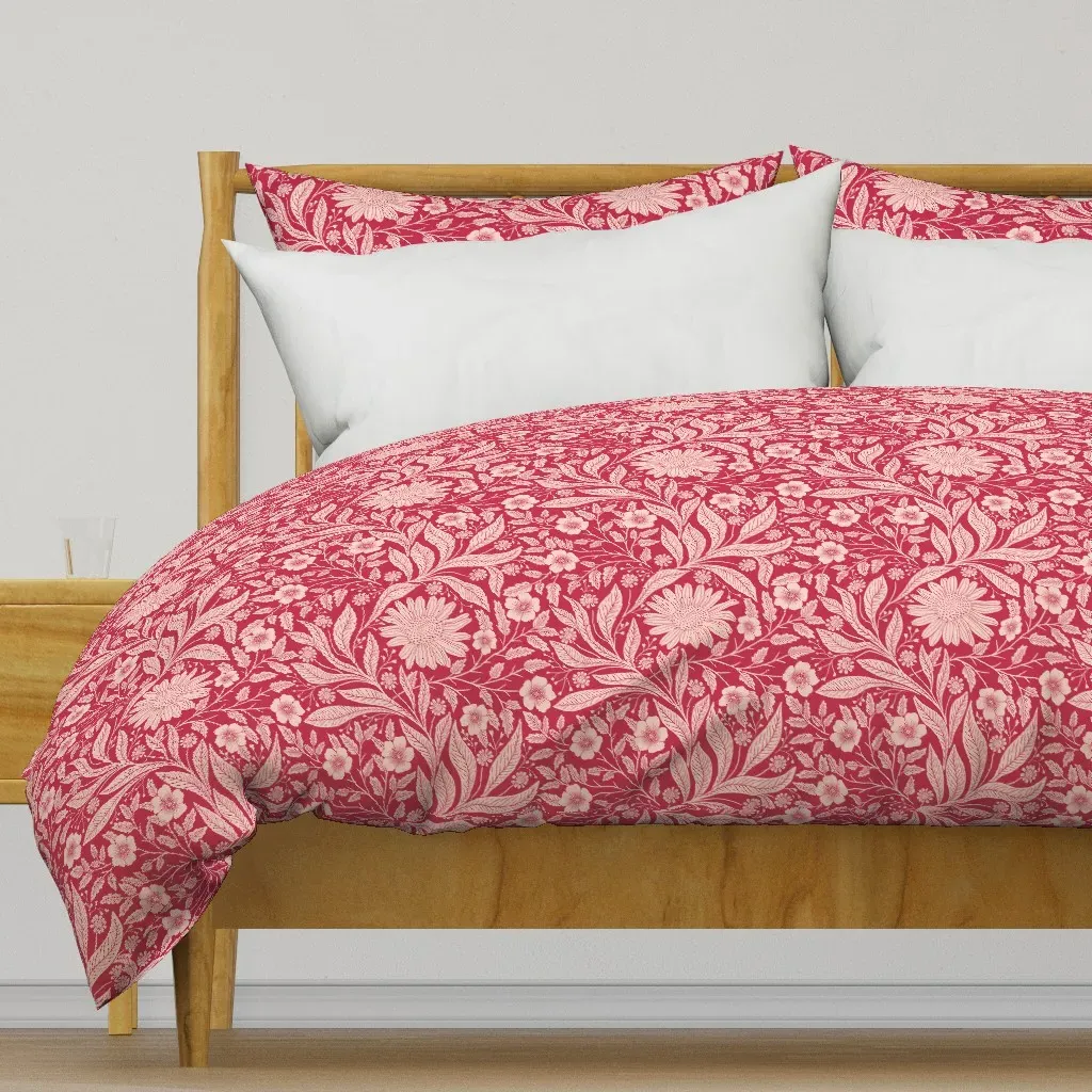 Wild Meadow Viva Magenta Duvet Cover - Crimson product