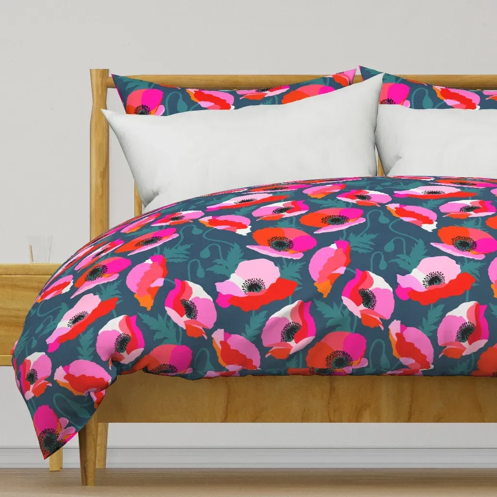Wild Minimal Floral Duvet Cover - Red product