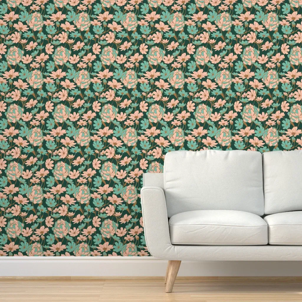 Wild Peony Peel and Stick Wallpaper - Large Scale product