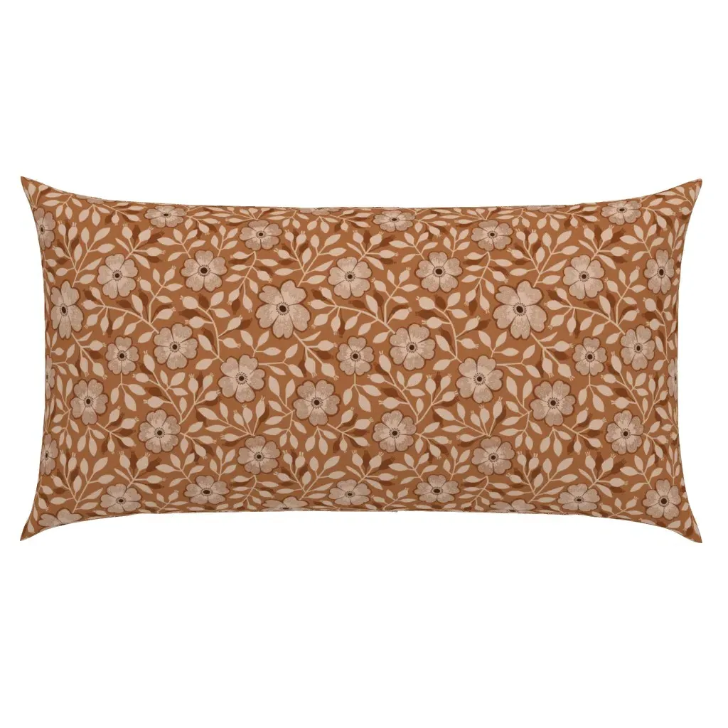 Wild Rose King Pillow Sham - Terracotta product