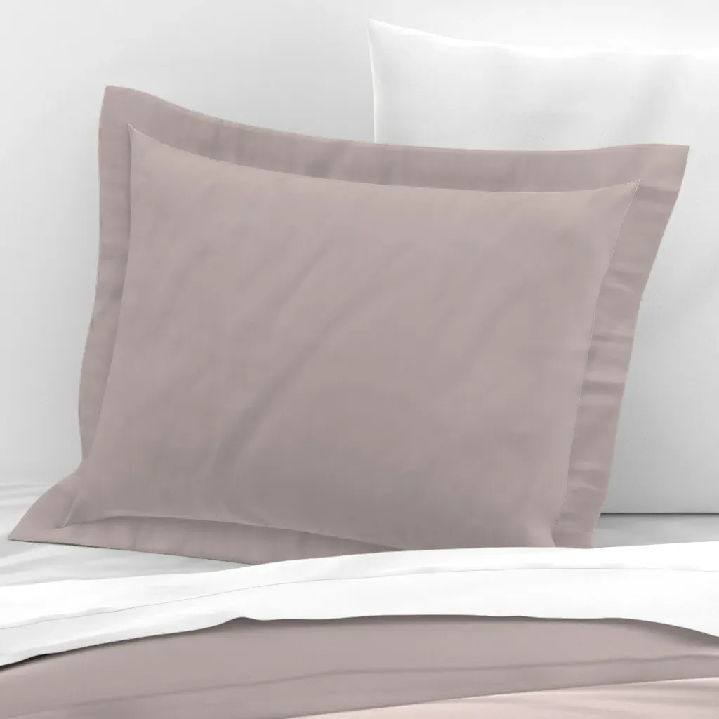 Wild Silk Solid Color Wide Cotton Sateen Standard Flanged Pillowcase product
