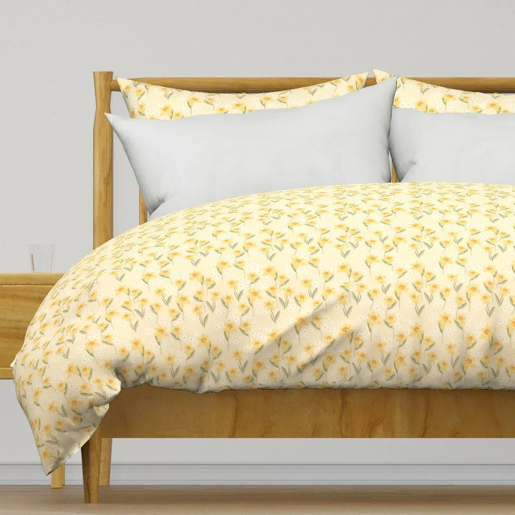 Wild Spring Garden Daffodils Duvet Cover - Yellow product