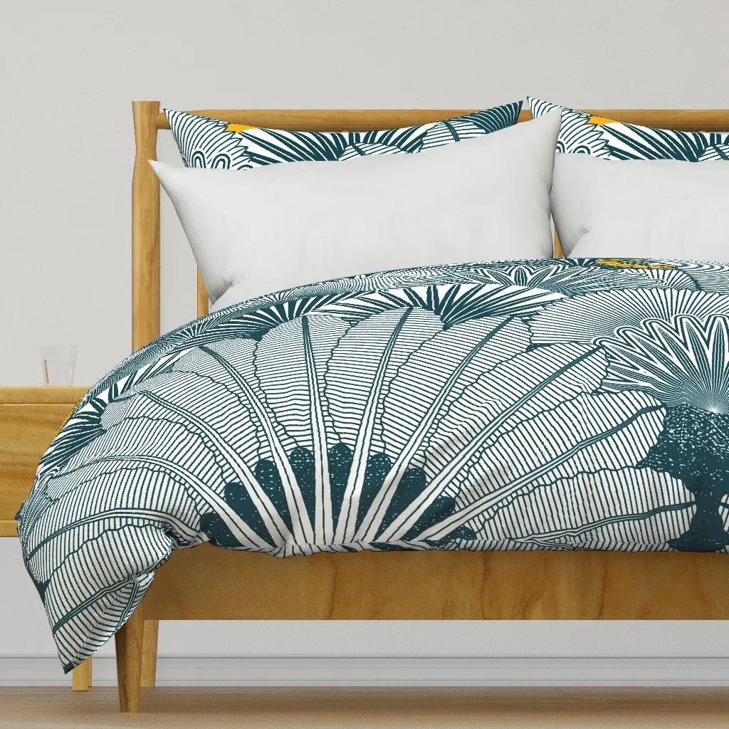 Wild Teal Blue Jumbo Duvet Cover - Teal product