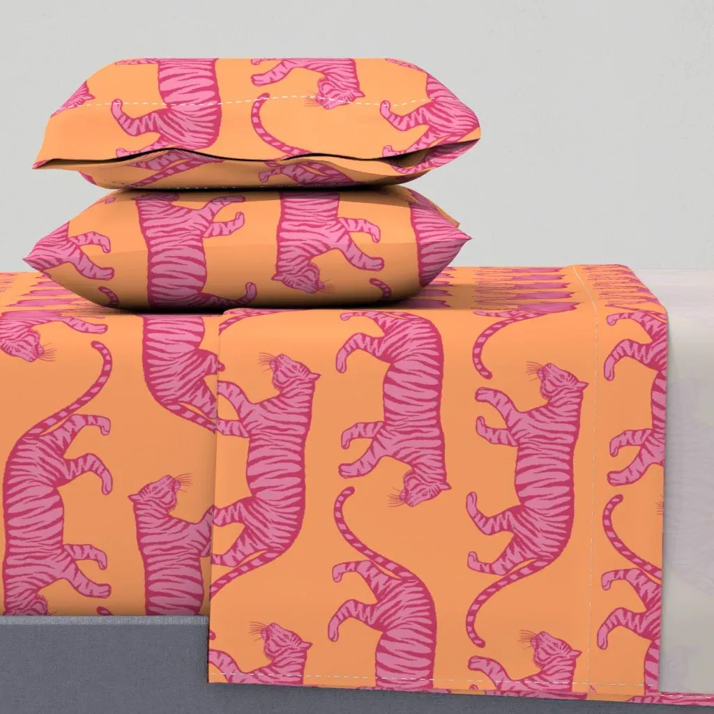 Wild Tigers Twin XL Sheet Set - Pink product