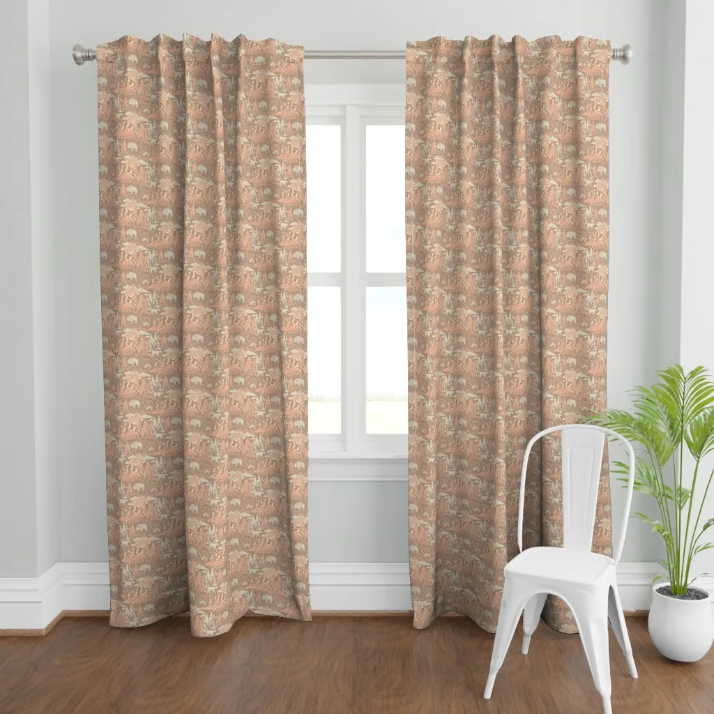 Wild West 6" Medium Curtain Panel - Peach product