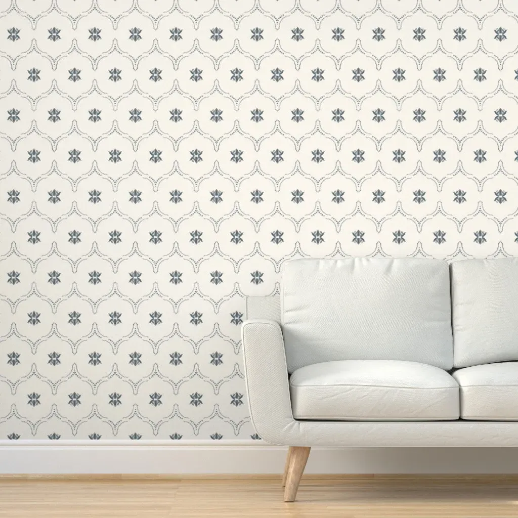 Wildflower Jasmin Peel and Stick Wallpaper - Slate Gray product
