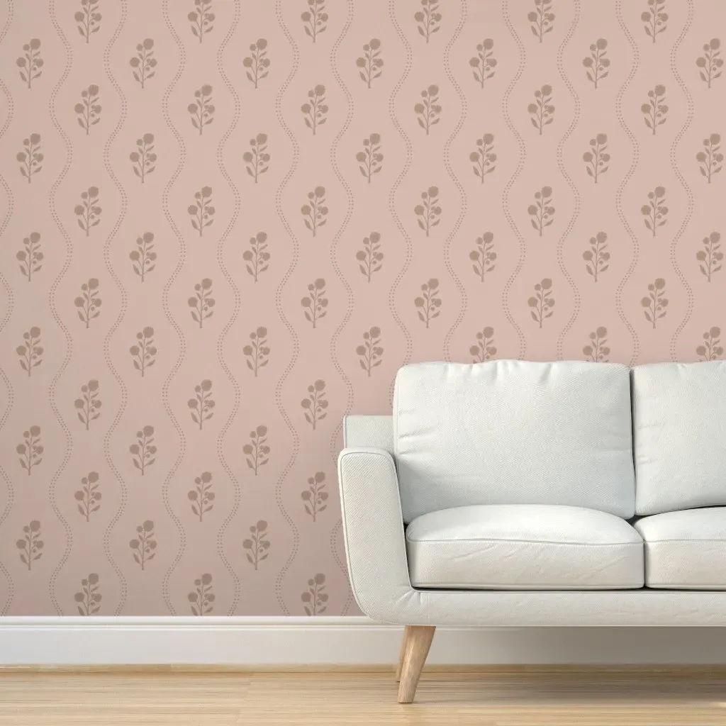 Wildflower Stripe Peel and Stick Wallpaper - Mauve product