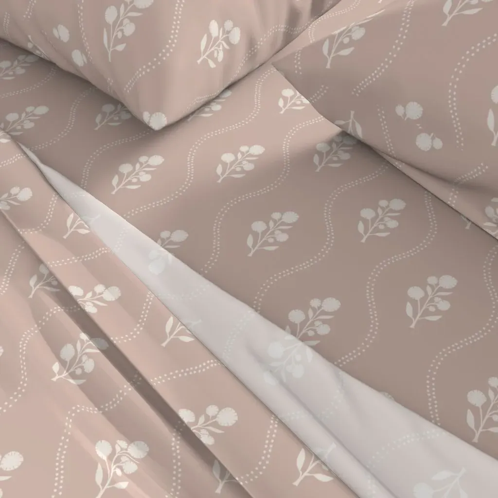 Wildflower Stripe Queen Sheet Set - Off-White alternate view