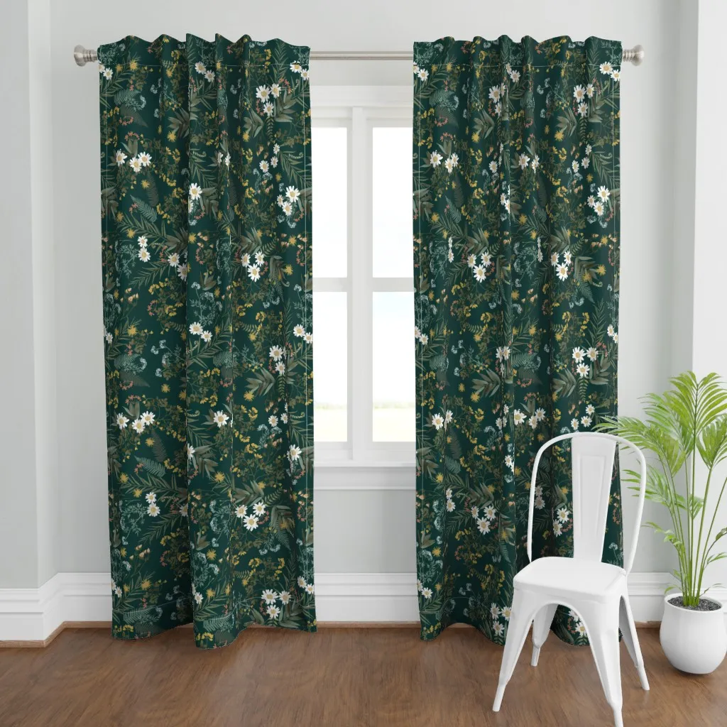 Wildwood Moody Dark Curtain Panel - White product