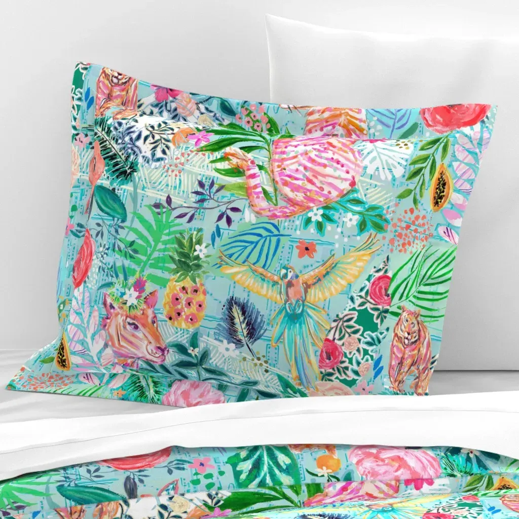 Wildwood Standard Flanged Cushion Cover - Pink, Cotton Sateen product
