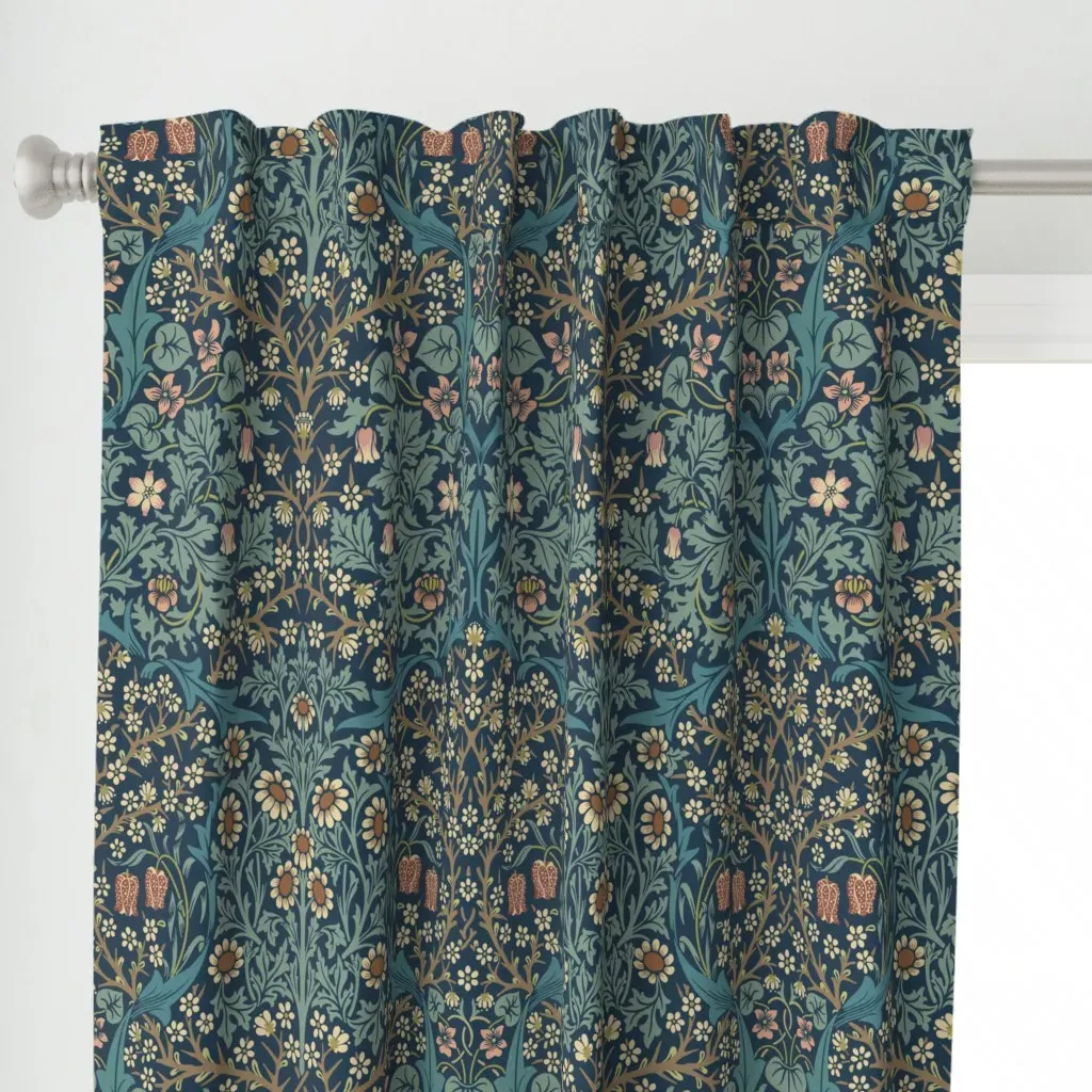 William Curtain Panel - Blue alternate view