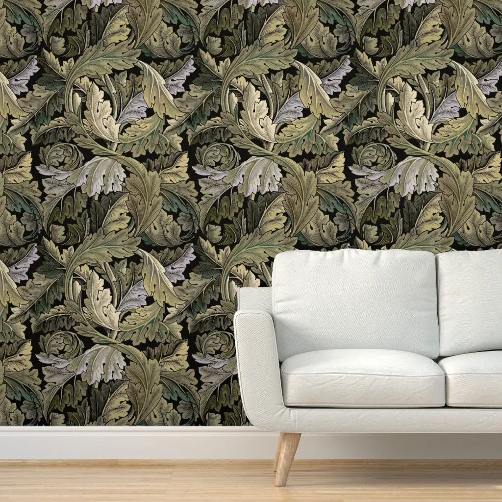 William Morris Acanthus Peel and Stick Wallpaper - Green product