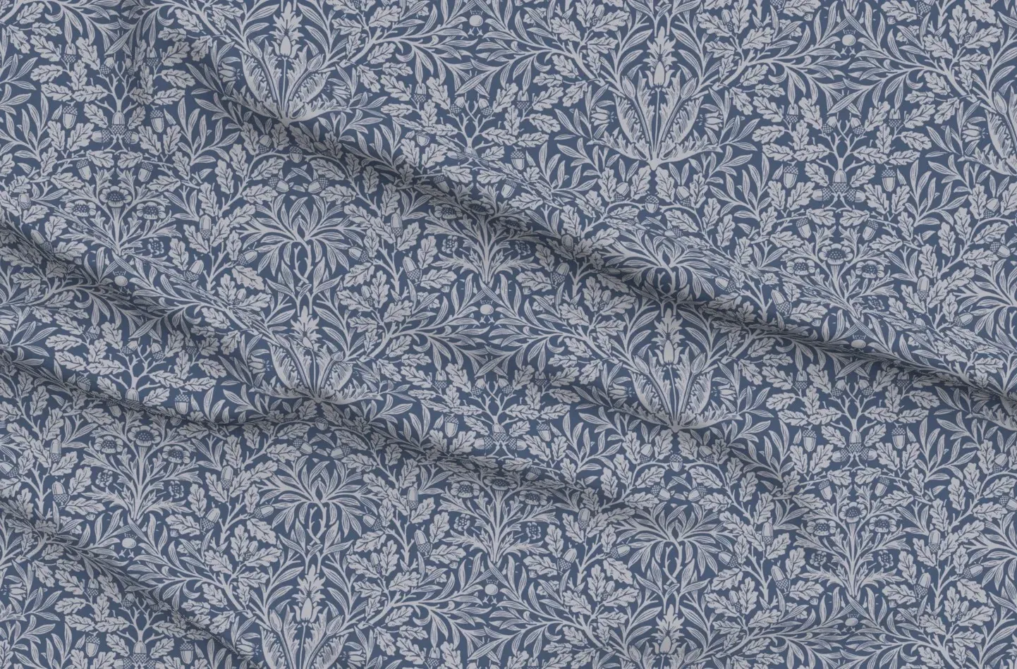 William Morris Acorn Pique Fabric - Dusty Blue product