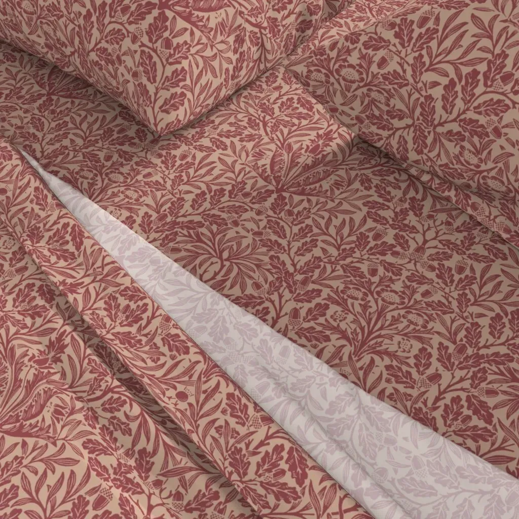 William Morris Acorn Queen Sheet Set - Rose alternate view